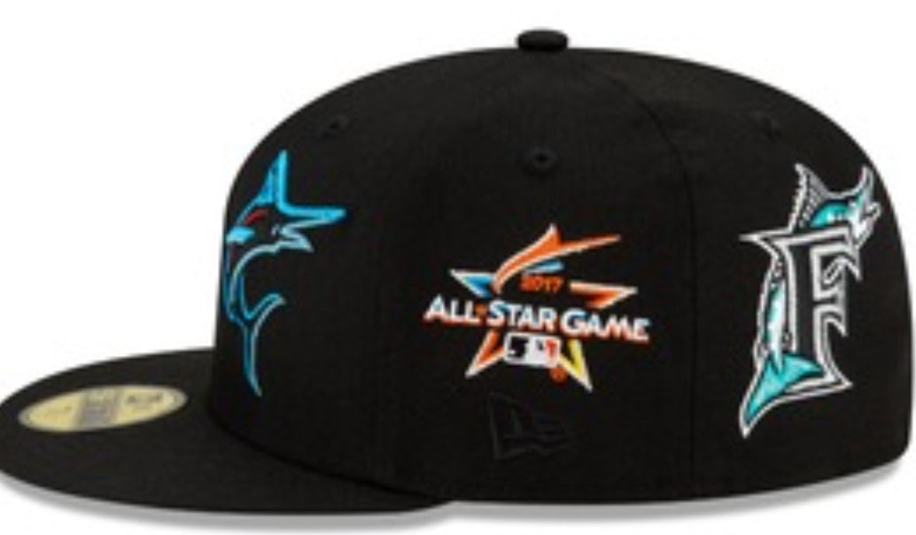 Miami Marlins New Era 59Fifty Patch Pride Fitted Hat