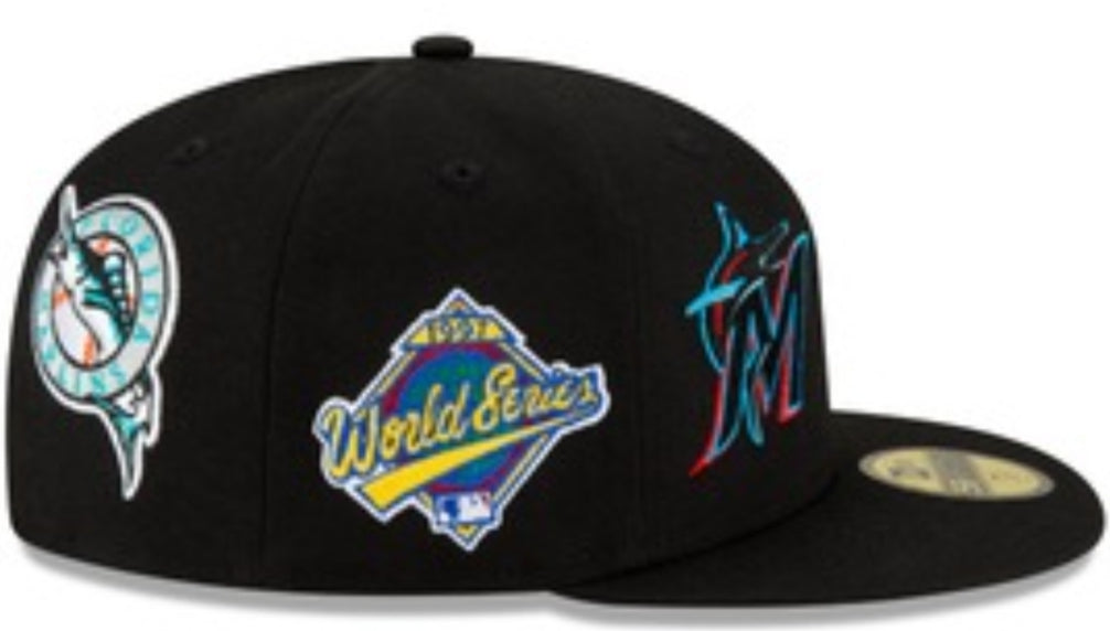 Miami Marlins New Era 59Fifty Patch Pride Fitted Hat