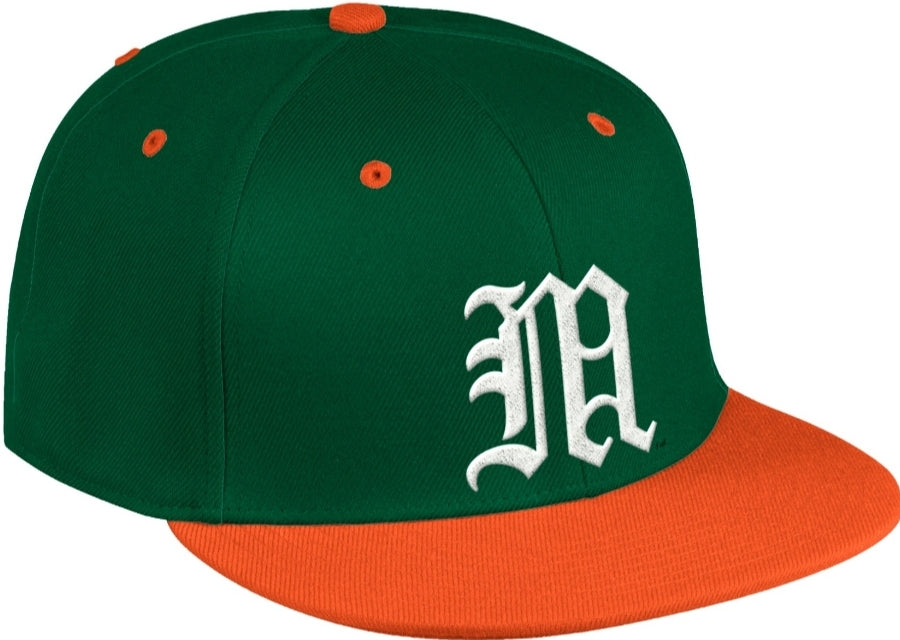 Miami Hurricanes adidas On-Field Baseball Hat - Green/Orange