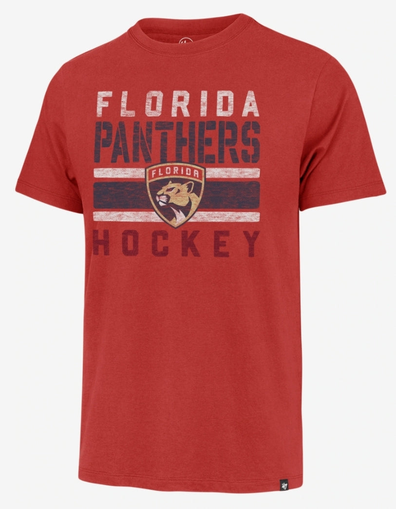 Florida Panthers 47 Brand Racer Top Bins Franklin T-Shirt - Red