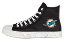 Miami Dolphins FOCO Paint Splatter High Top Sneakers