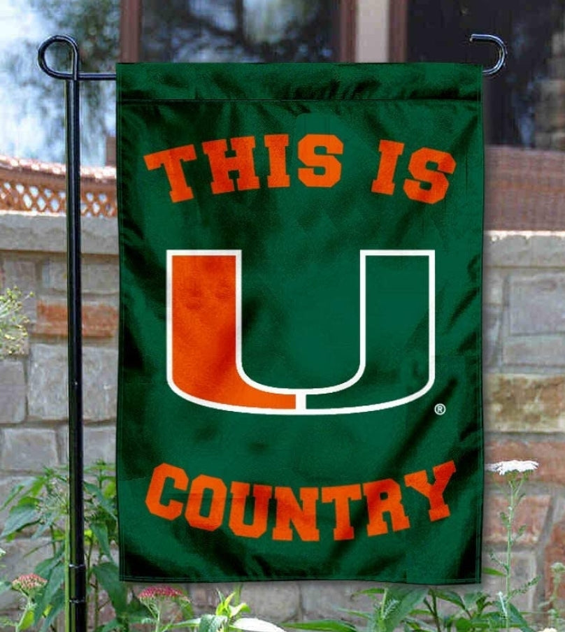 Miami Hurricanes 'This is U Country' 13" x 18" Garden Flag - Green