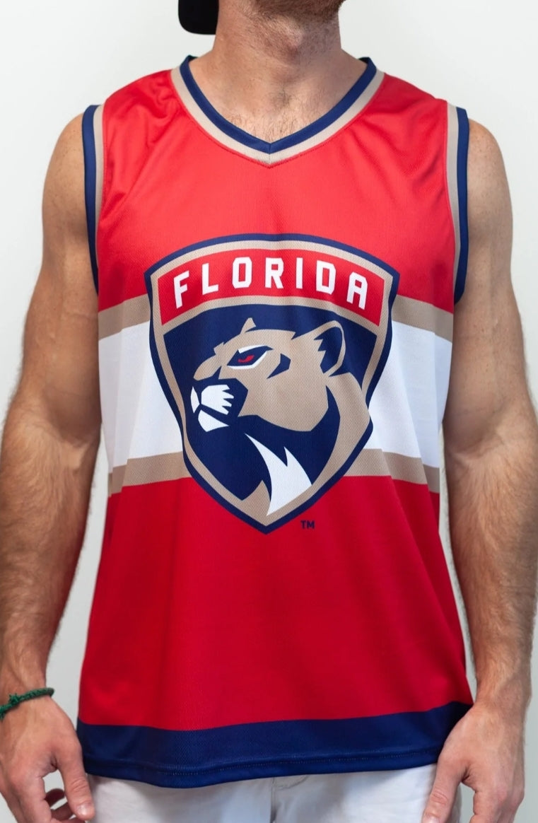 Florida Panthers Bench Clearers Mesh Jersey Hockey Tank - Red