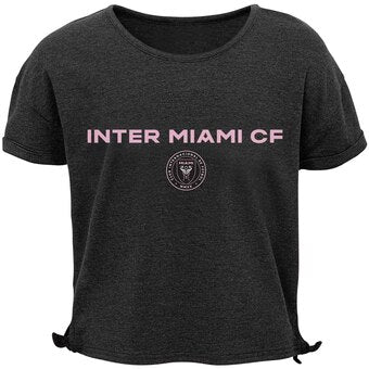 Inter Miami CF MLS Youth Love SS Side-Tie T-Shirt - Black