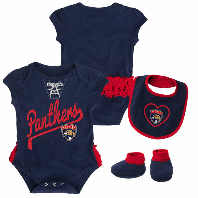 Florida Panthers Infant Girls Team Shine Creeper Set