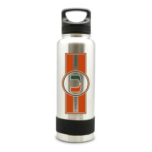 Miami Hurricanes Stainless Steal Double Wall Insulated Thermos Water Bottle - 40 oz.