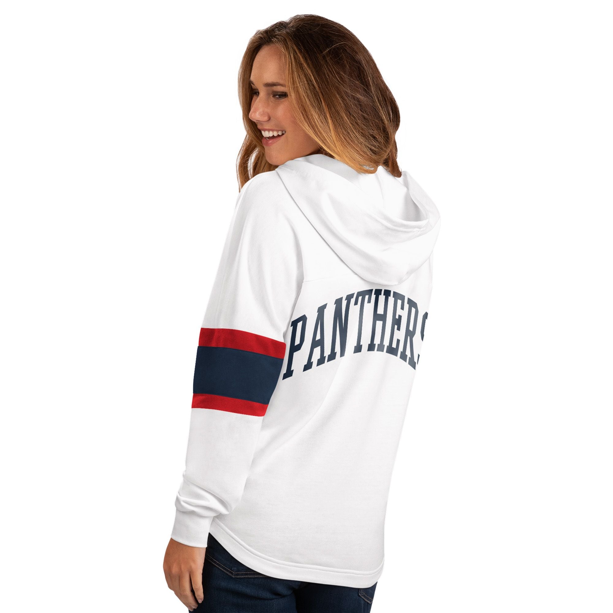 Florida Panthers Women's 4Her Laced Fleece Hooded Pullover - White