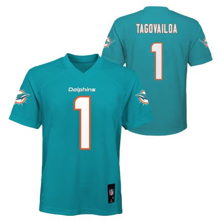 Miami Dolphins Tua Tagovailoa Youth Jersey - Aqua