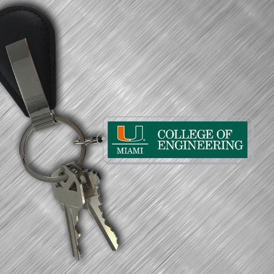 Miami Hurricanes Acrylic Key Chain - College of Engineering