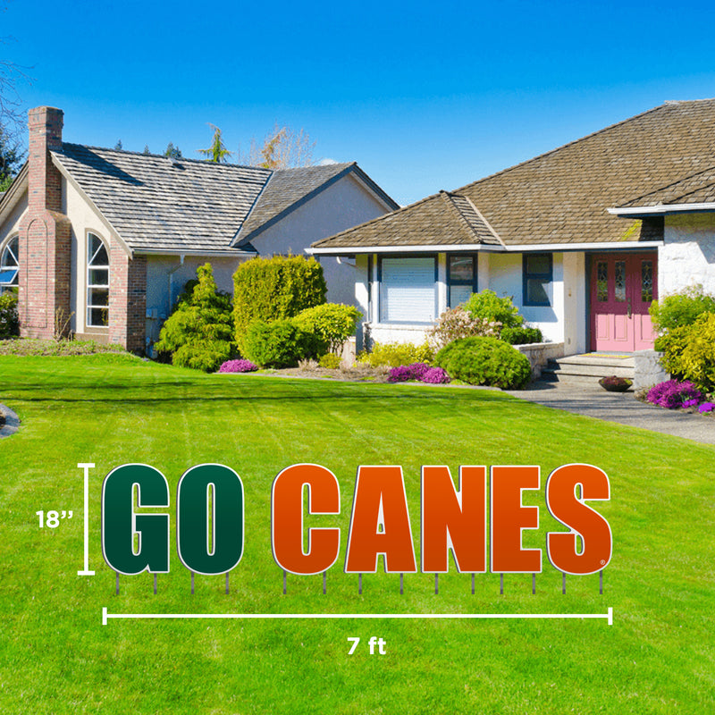 Miami Hurricanes Go Canes Lawn Display