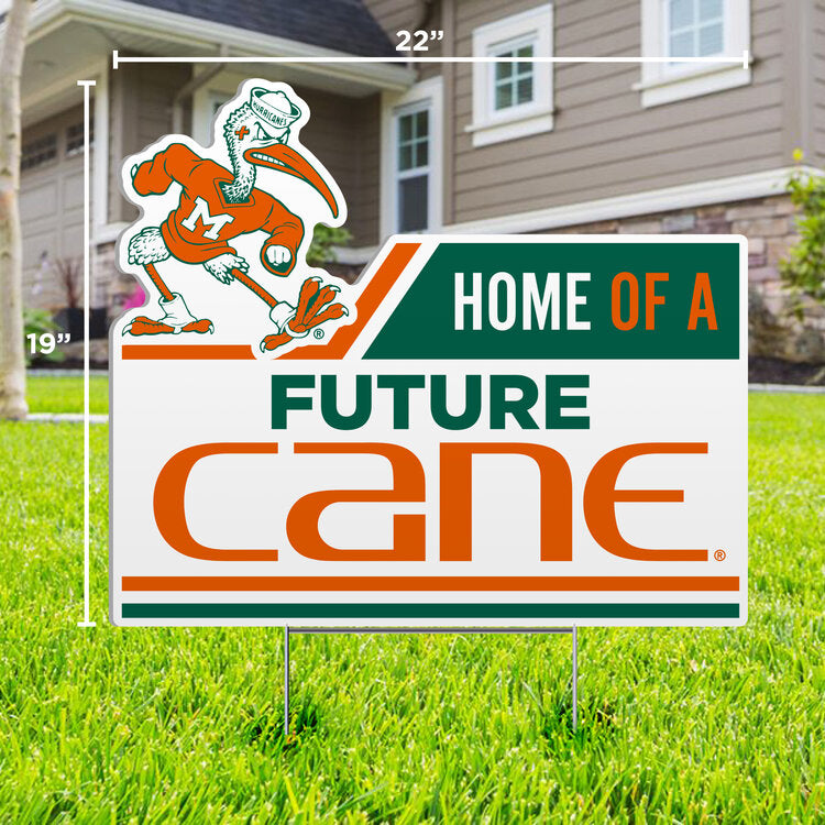 Miami Hurricanes Home of a Future Cane Sebastian Lawn Sign
