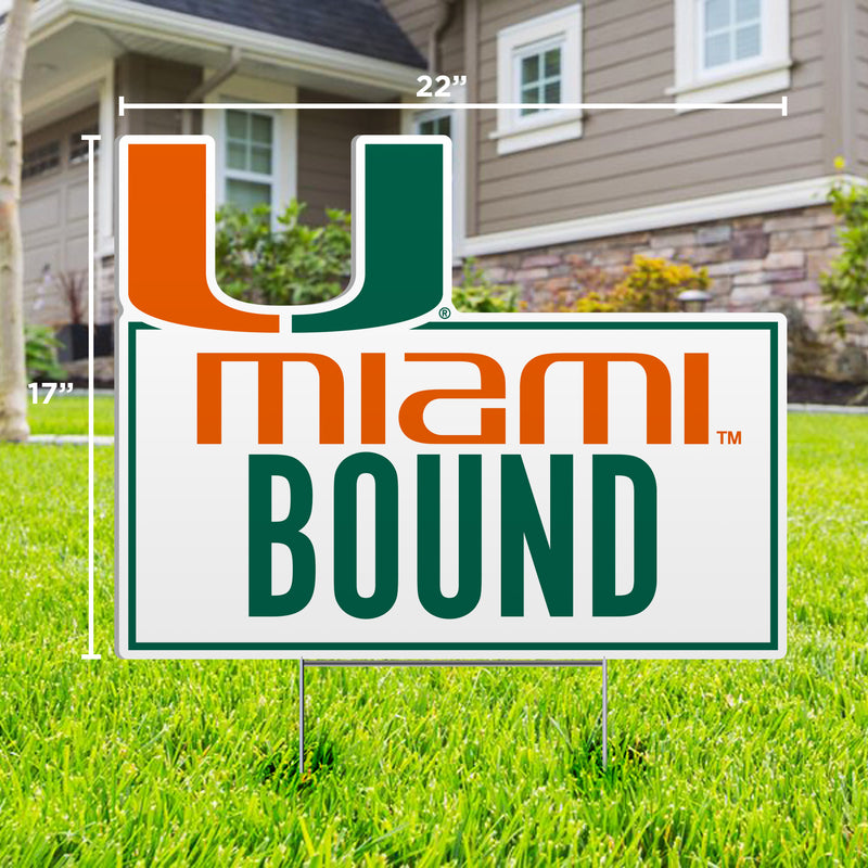 Miami Hurricanes Miami Bound U Lawn Sign