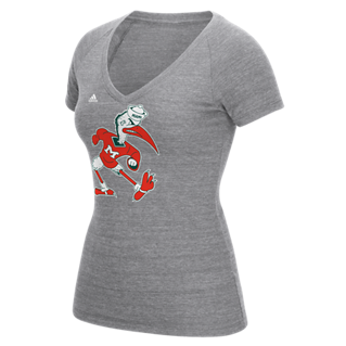 Miami Hurricanes adidas Women's Vintage Sebastian Shirt - Charcoal Grey