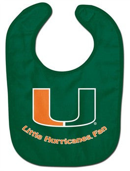 Miami Hurricanes Green Infant Bib - Little Hurricanes Fan - CanesWear at Miami FanWear Baby Apparel WinCraft CanesWear at Miami FanWear