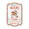 Miami Hurricanes Sebastian College Wood Sign - 11 x 17