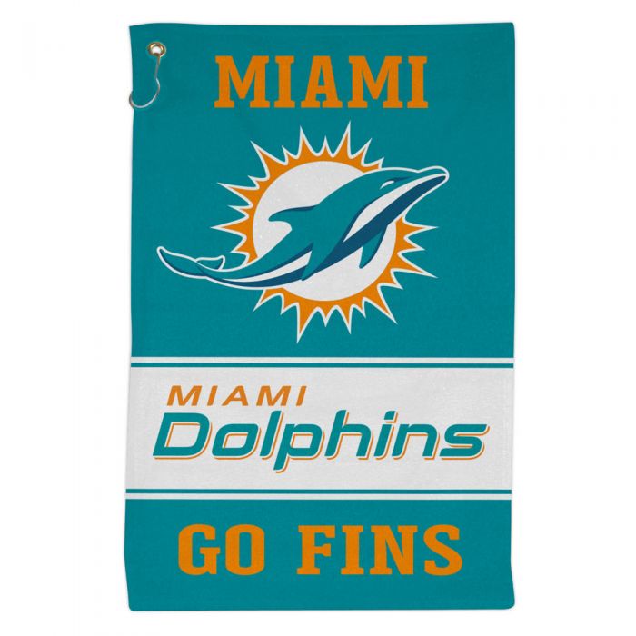 Miami Dolphins Sports Towel with Grommet and Hook - 16" x 25"