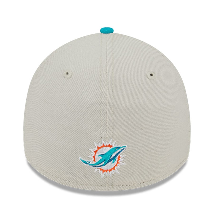 Miami Dolphins New Era 2023 Official Draft 39Thirty Flex Hat - Stone/Aqua