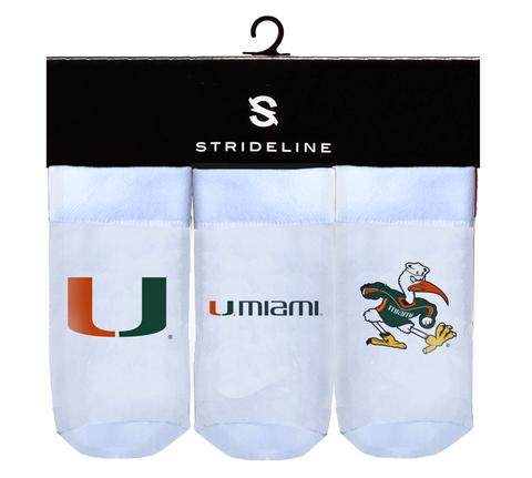 Miami Hurricanes Strideline 3 Pack Baby Socks