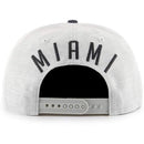 Miami Heat '47 Brand Boreland Captain Wool Snapback Hat - Grey