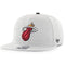Miami Heat '47 Brand Boreland Captain Wool Snapback Hat - Grey