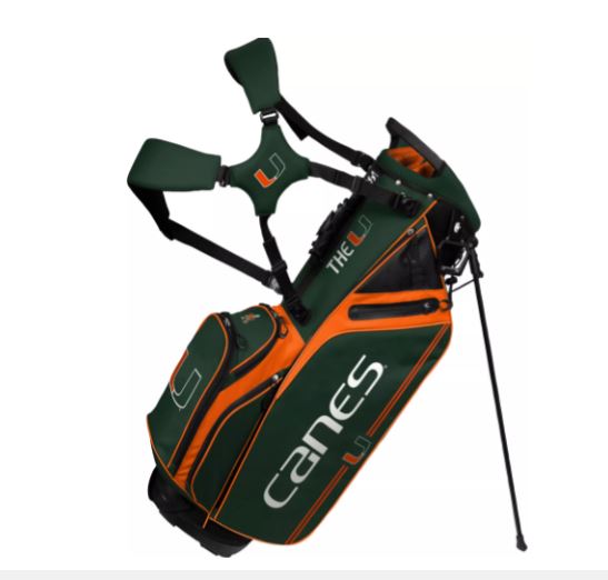 Miami Hurricanes Caddie Carry Hybrid Golf Bag