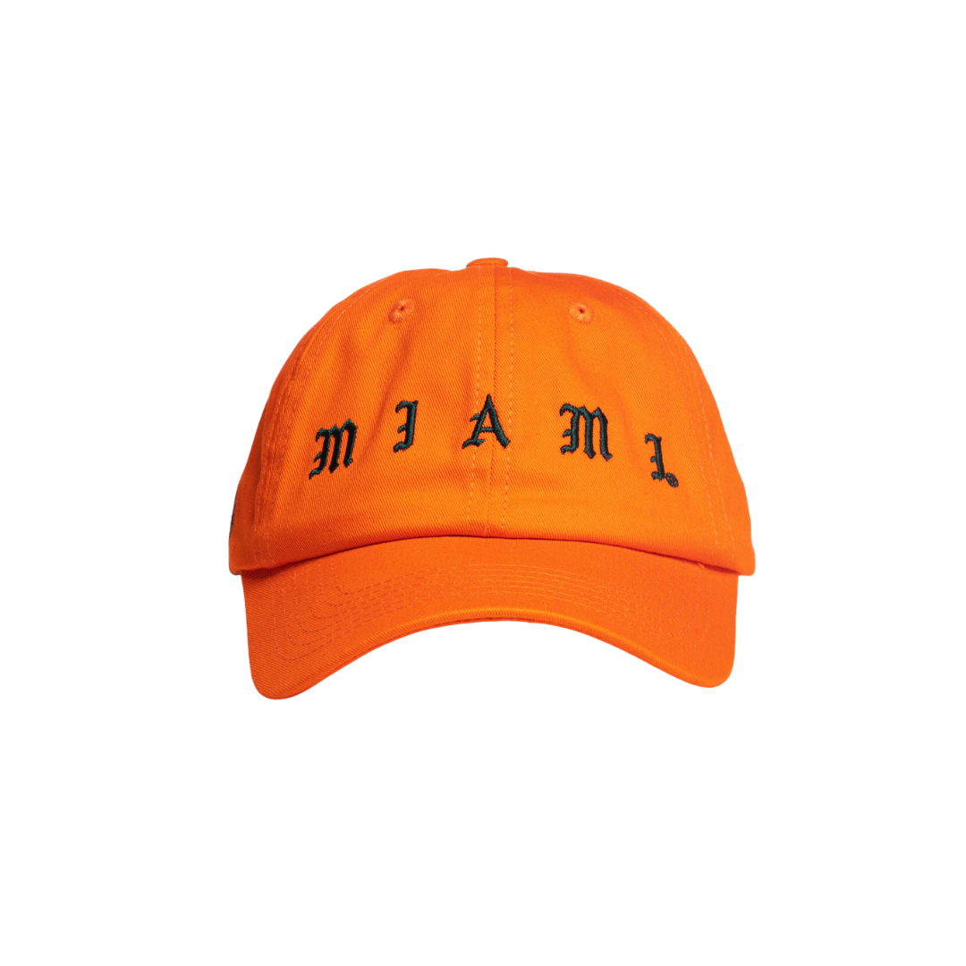 Miami Hurricanes Dyme Lyfe Old English Adjustable Dad Hat - Orange