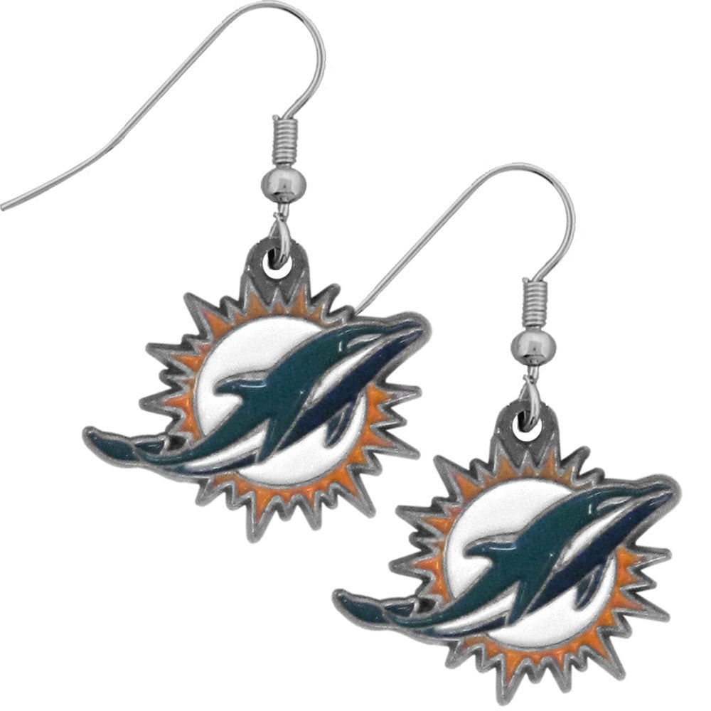 Miami Dolphins Earrings - CanesWear at Miami FanWear Jewelry Casey's Distribution CanesWear at Miami FanWear