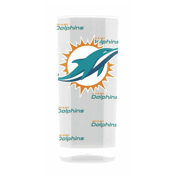 Miami Dolphins Insulated Tumbler 16 Ounce White - CanesWear at Miami FanWear General Casey's Distribution CanesWear at Miami FanWear