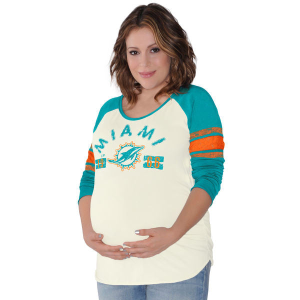 Miami Dolphins Maternity 2-tone L/S Shirt