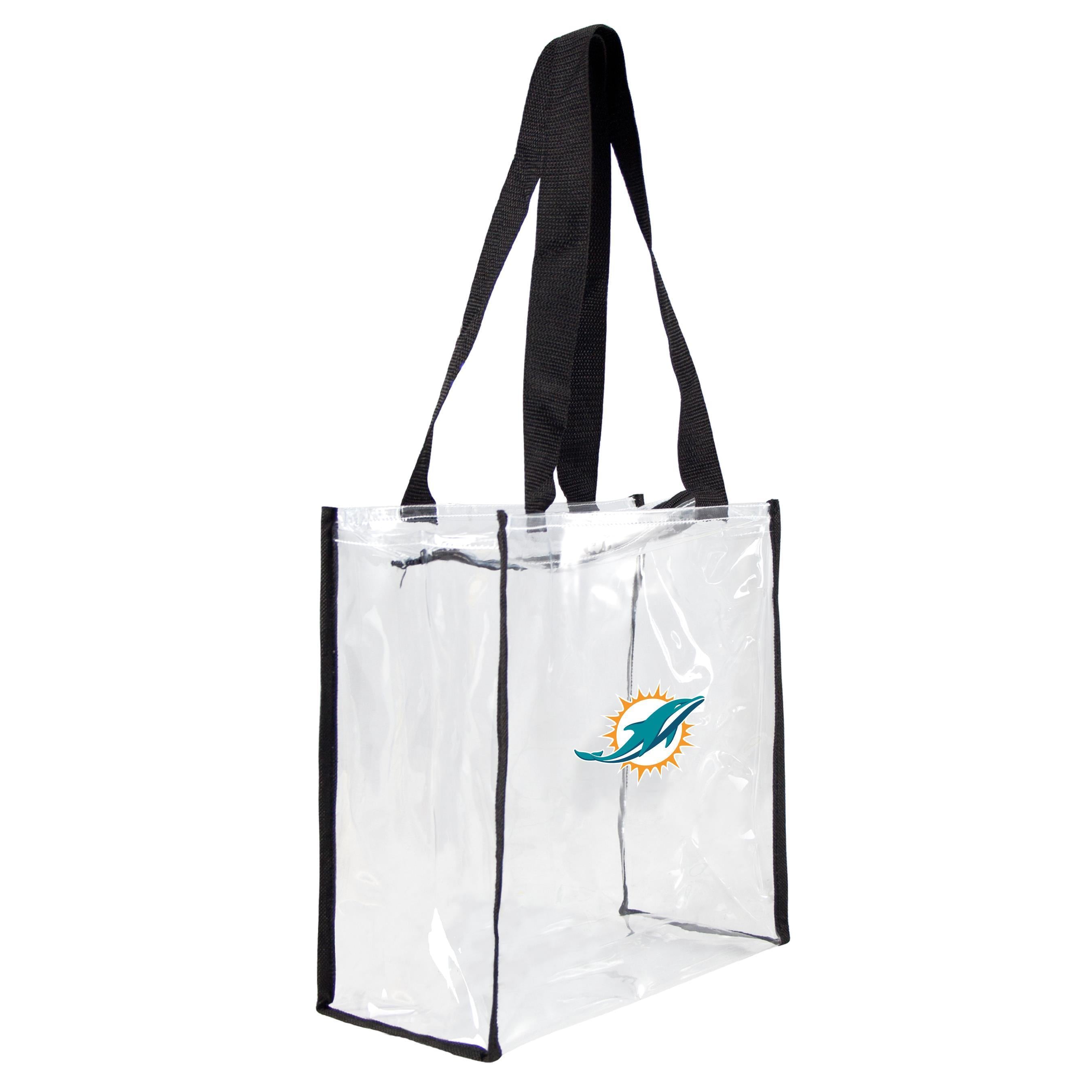 Miami Dolphins Clear Reusable Stadium Bag w/Ziooer