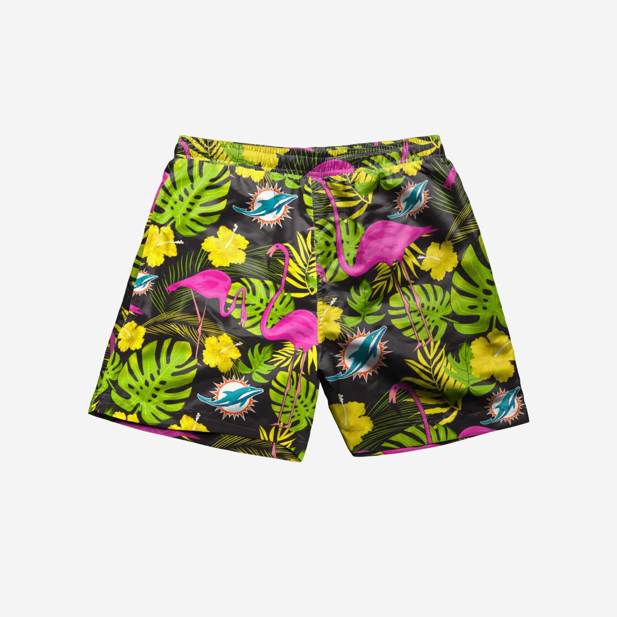 Miami Dolphins Highlights Flamingo Swimming Trunks