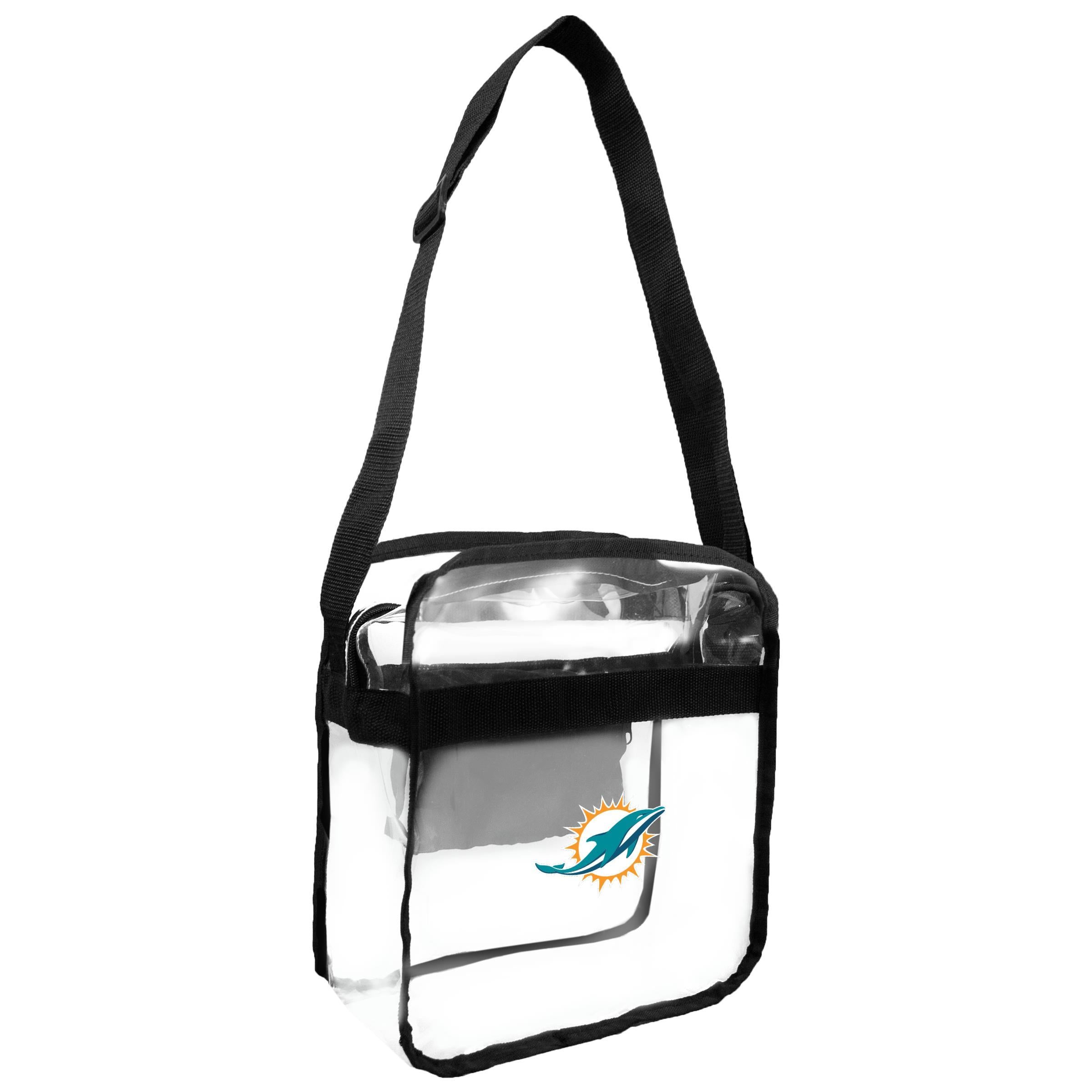 Miami Dolphins Clear Crossbody Zippered Stadium Bag