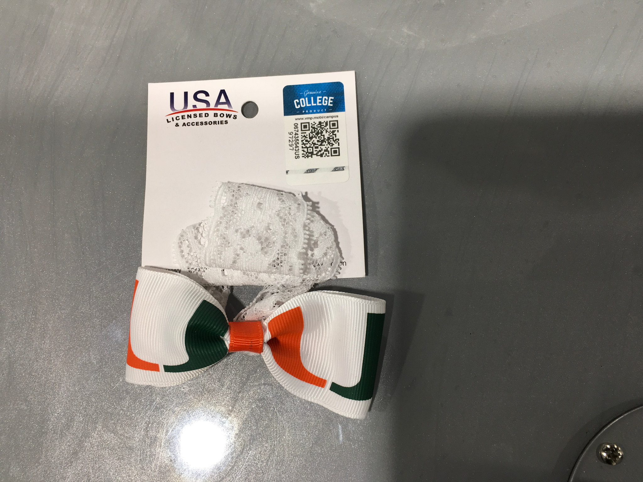 Miami Hurricanes Baby Band Bow