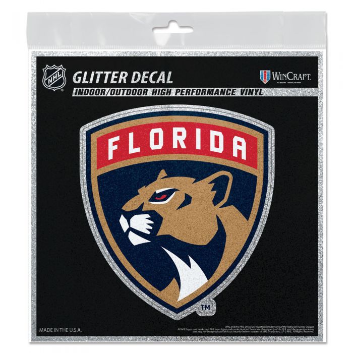 Florida Panthers Glitter Decal - 5"