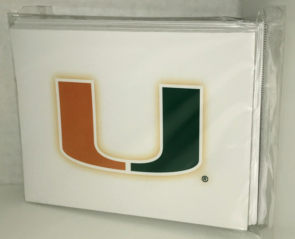 Miami Hurricanes 4" x 6" U Note Cards - 10 pack