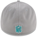 Miami Dolphins New Era Sideline 39Thirty Flex Fitted Hat - Grey