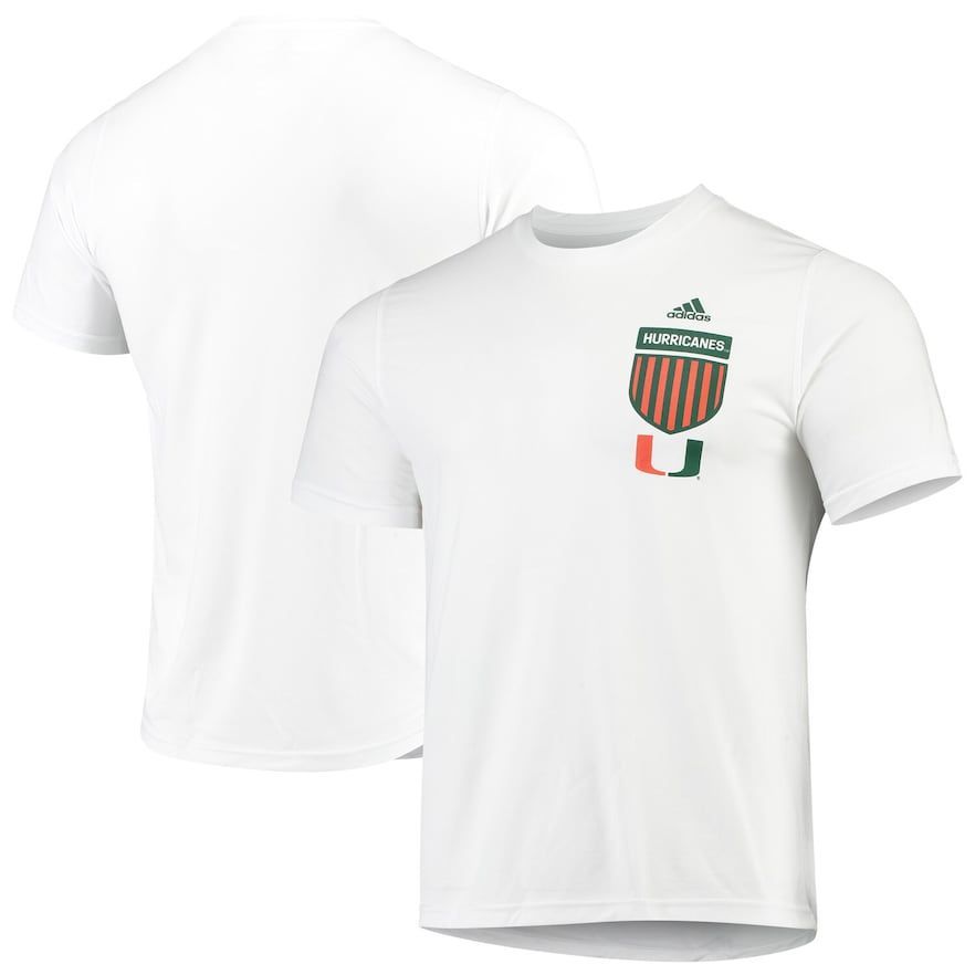 Miami Hurricanes adidas Shield Creator T-Shirt - White