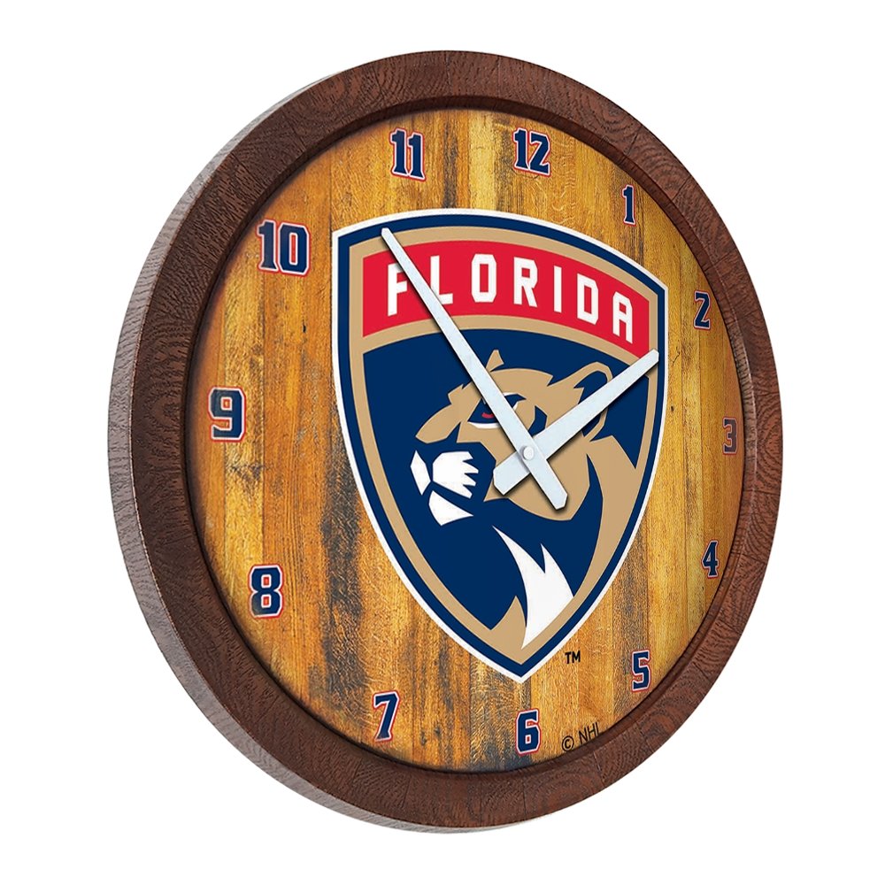 Florida Panthers: "Faux" Barrel Top Wall Clock - The Fan-Brand