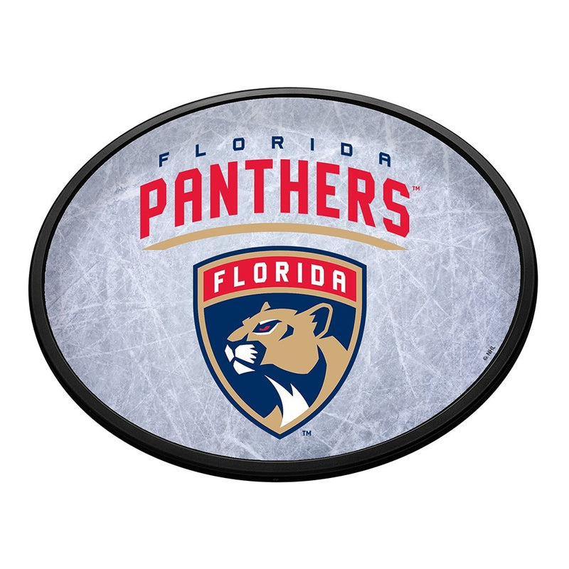 Florida Panthers: Ice Rink - Oval Slimline Lighted Wall Sign - The Fan-Brand