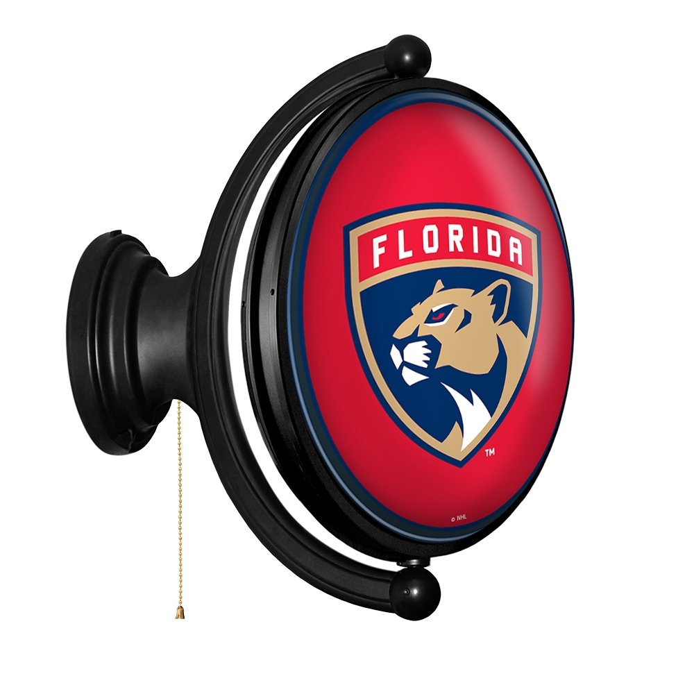 Florida Panthers: Original Oval Rotating Lighted Wall Sign - The Fan-Brand