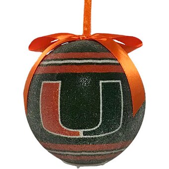 Miami Hurricanes LED Shatterproof Ball Ornament