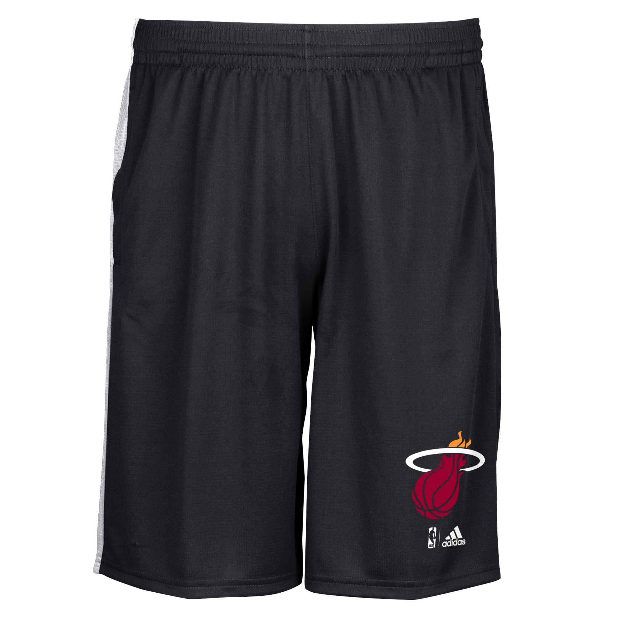 Miami Heat BLK Tipoff Knit Shorts AMHEZ1 - CanesWear at Miami FanWear Men Apparel Adidas CanesWear at Miami FanWear