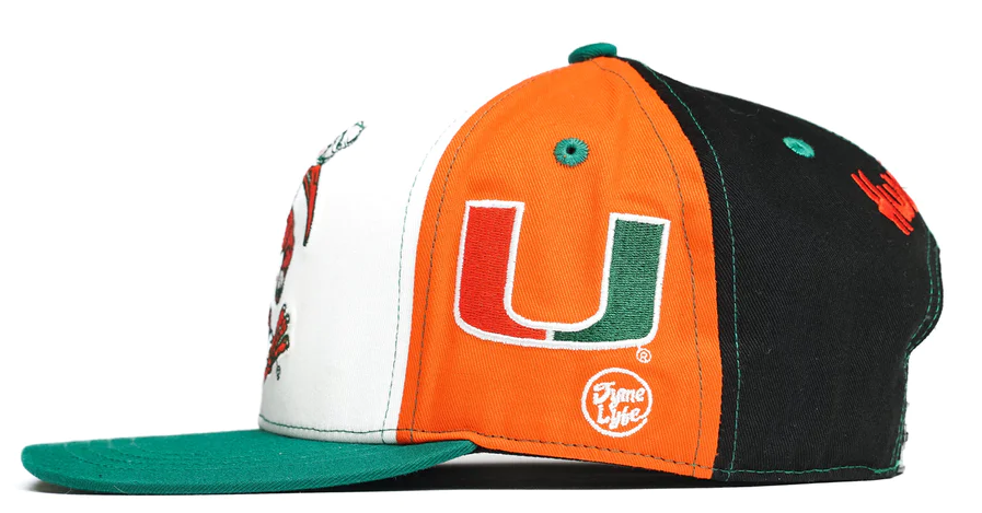 Miami Hurricanes Dyme Lyfe Heritage Snapback Hat