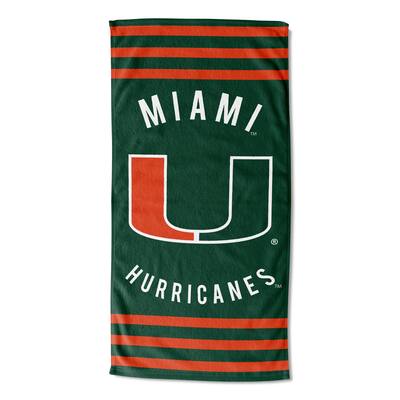 Miami Hurricanes Stripes Beach Towel - 30" x 60"