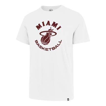 Miami Heat 47 Brand White Wash Super Rival T-Shirt - White