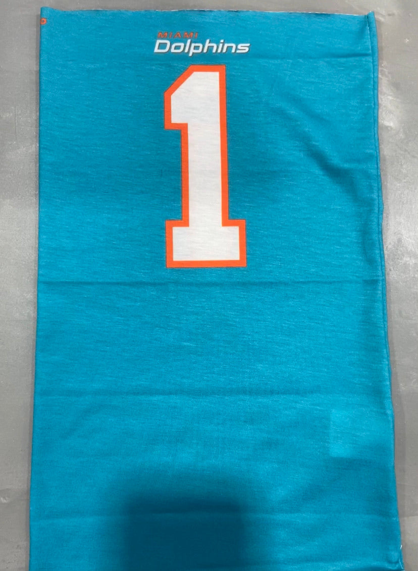 Miami Dolphins Tua Tagovailoa Neck & Face Gaiter Scarf