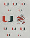 Miami Hurricanes Face & Nail Decal Pack