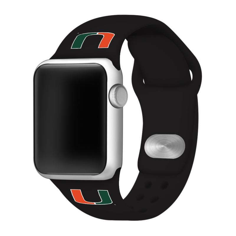 Miami Hurricanes Apple Watch Band- Black