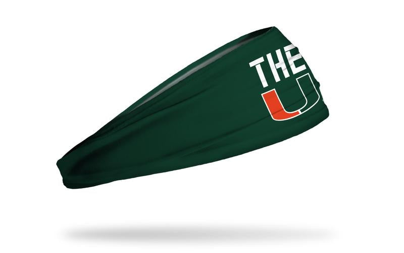 Miami Hurricanes Stretch Headband The U - Green