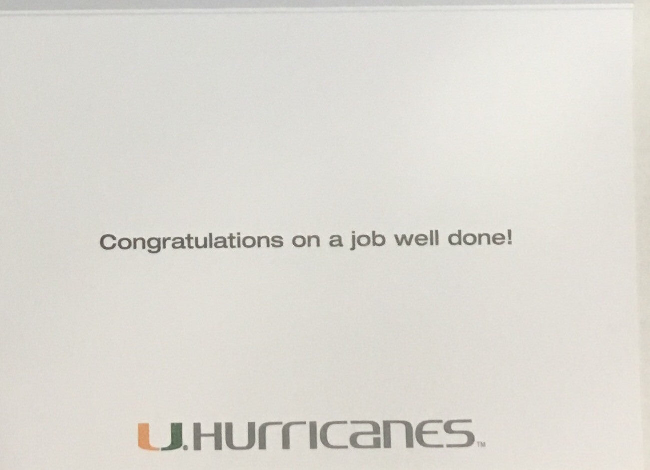 Miami Hurricanes Graduation Card